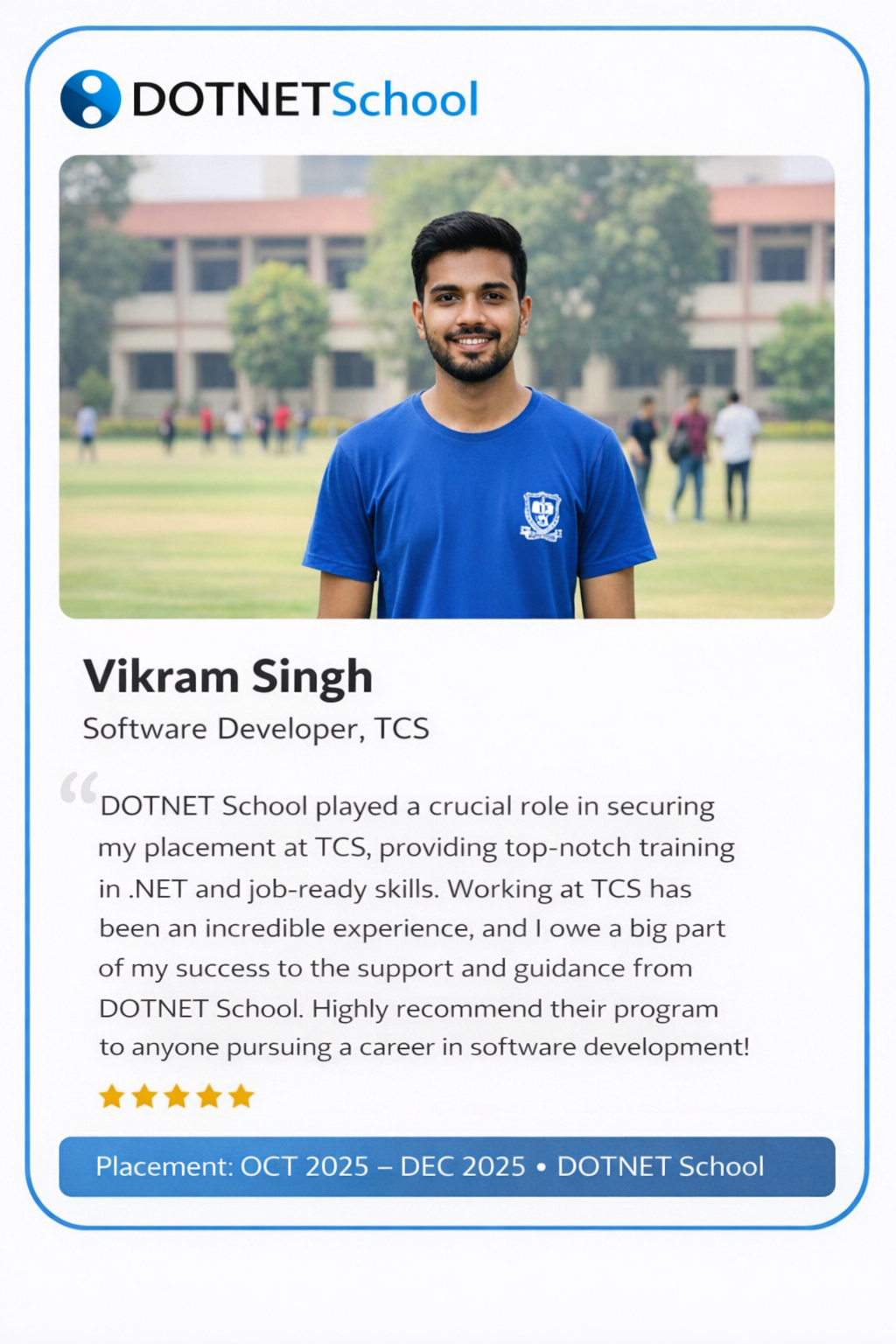 DOTNET School Placement Review